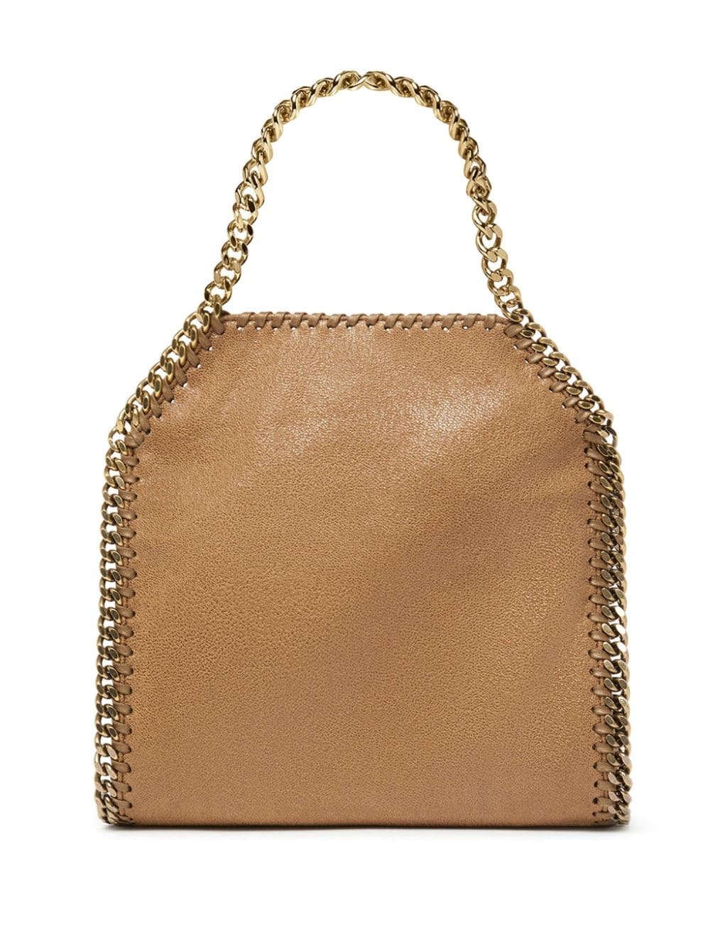 Pecan Brown And Gold Mini Falabella Tote Bag